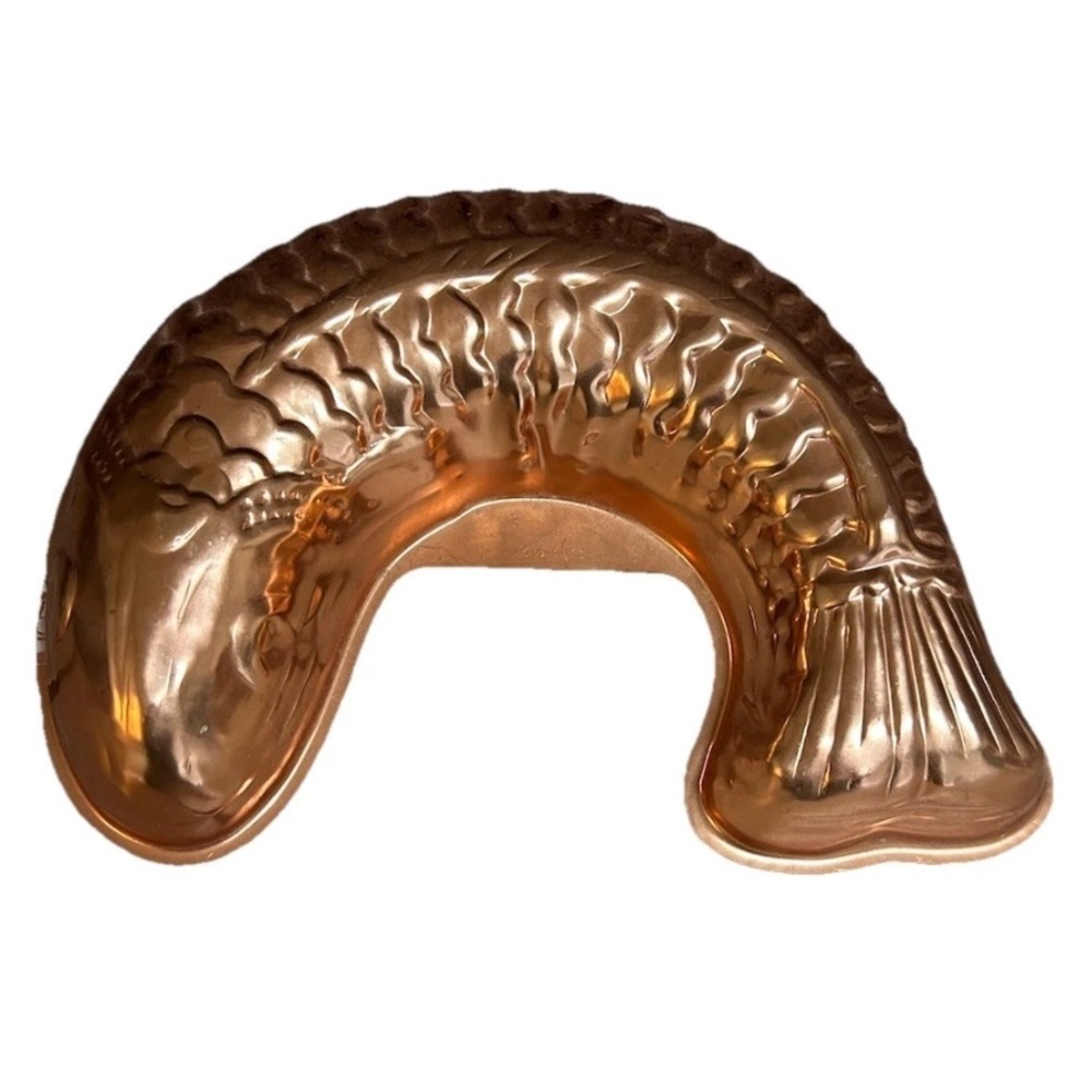 Vintage Copper Fish Mold French country Cottagecore 12” - Picture 3 of 3